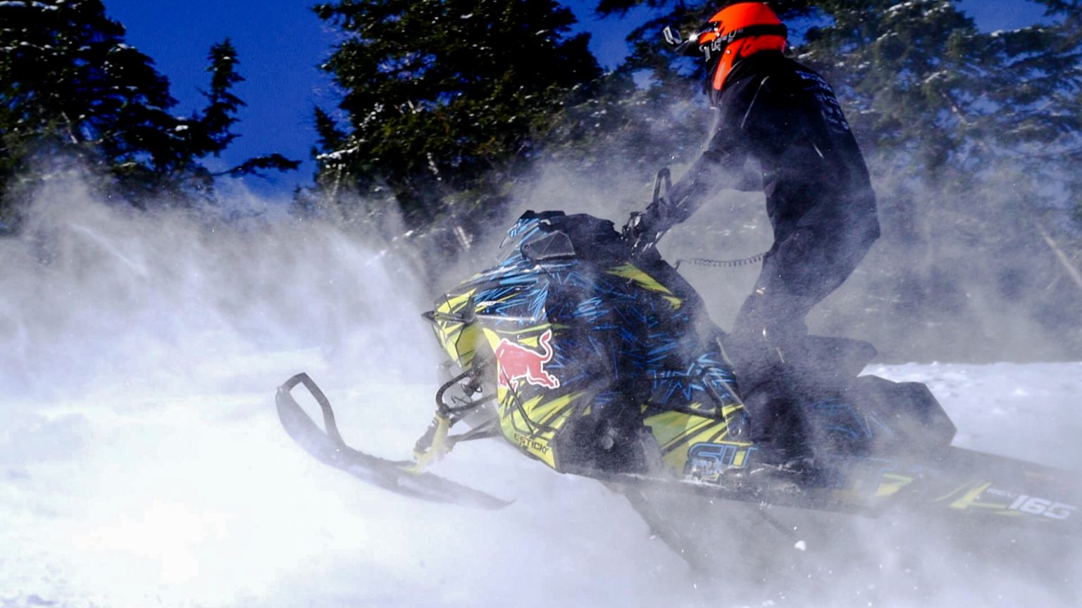 Snowmobiling in the ChicChocs ChicChac Winter Murdochville